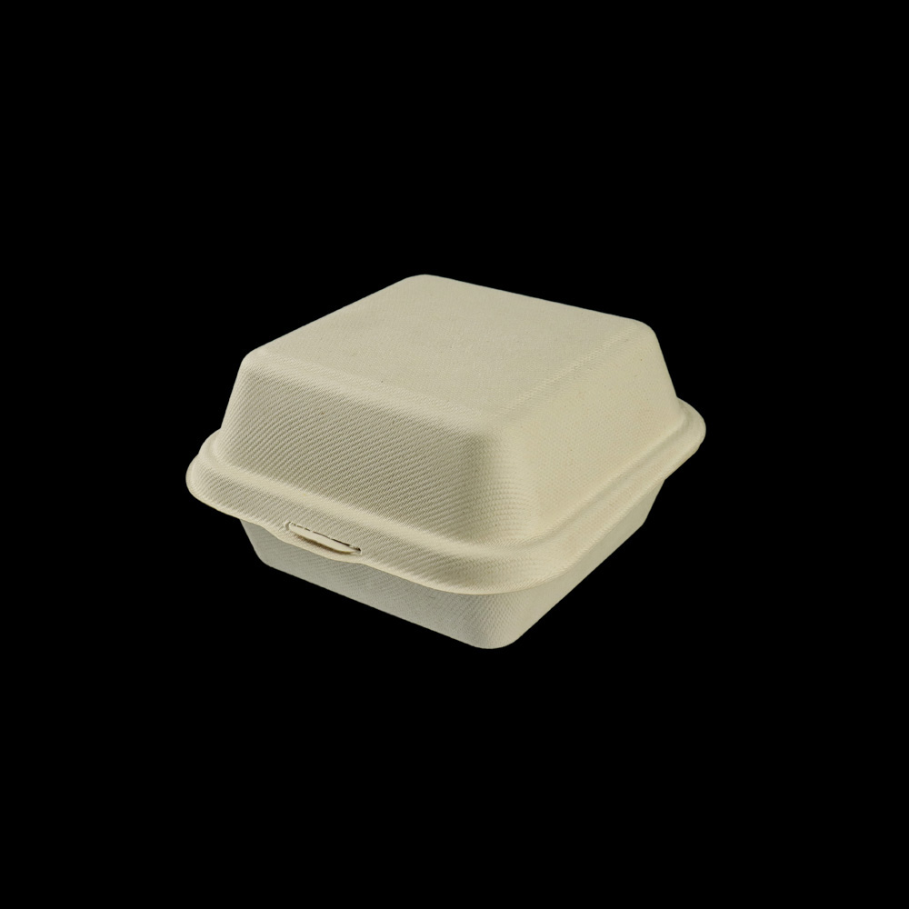 Biodegradable Sugarcane Pulp Burger Box