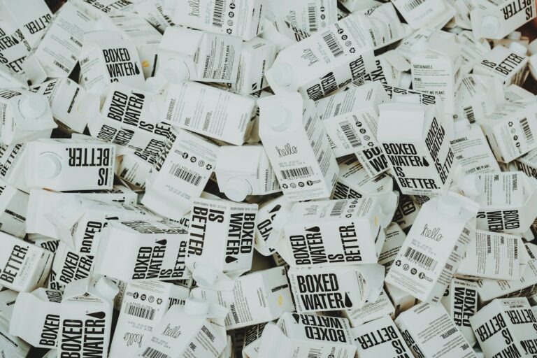 Stacked Paper Beverage Boxes