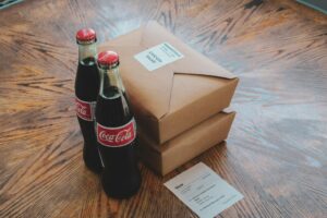 Stacked Disposable Kraft Paper Food Containers