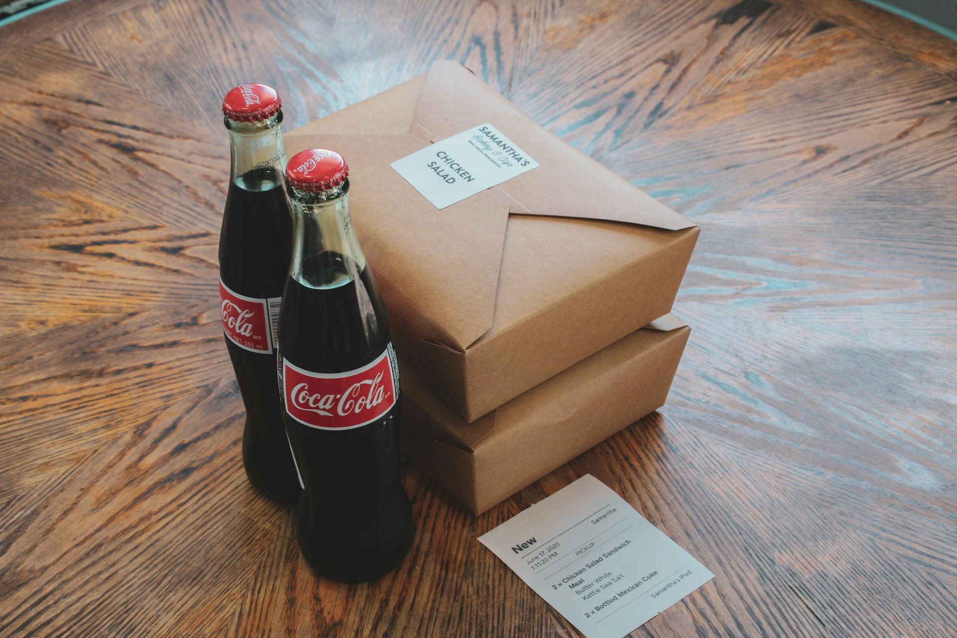 Stacked Disposable Kraft Paper Food Containers